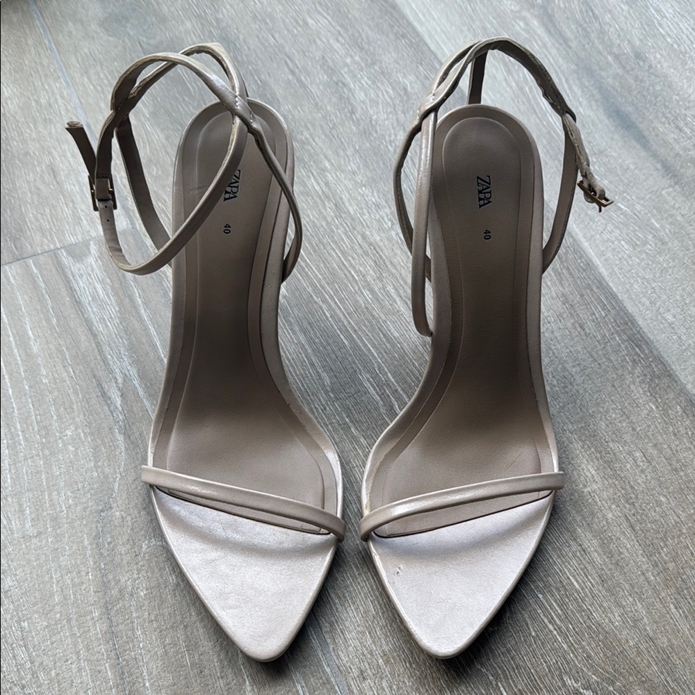 Zara Nude Heels - Size 40